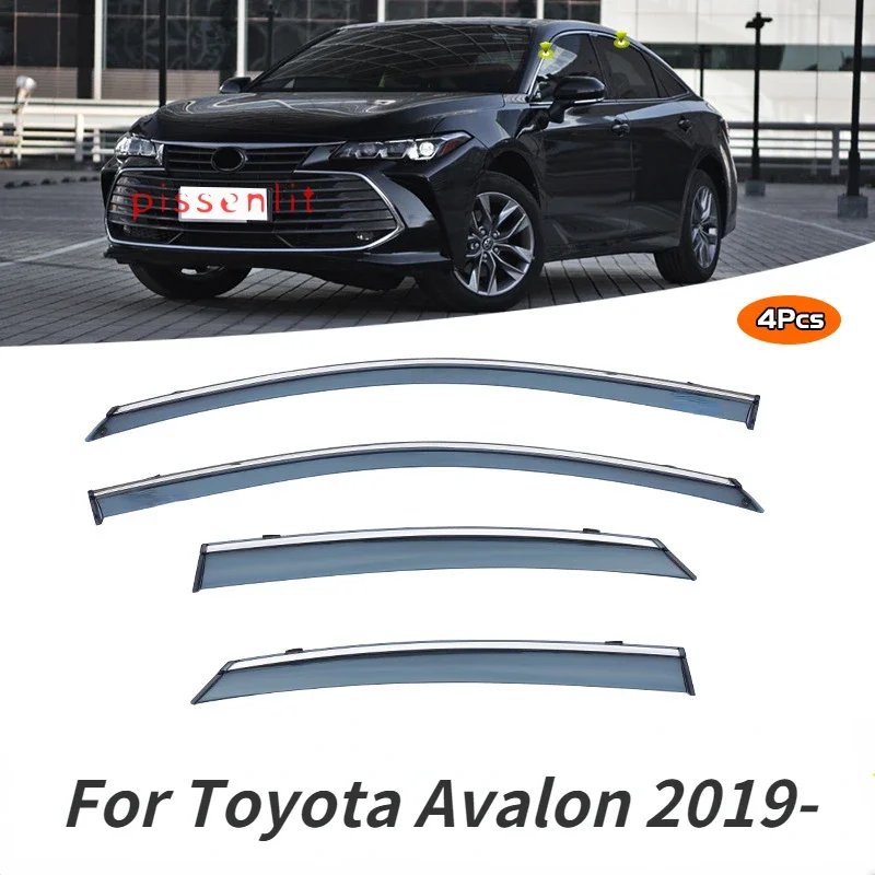 

Наружная накладка, хромированная для Toyota Avalon 2019, аксессуары, оконные козырьки, ветрозащитные козырьки от дождя, дефлекторы, вентиляционный козырек