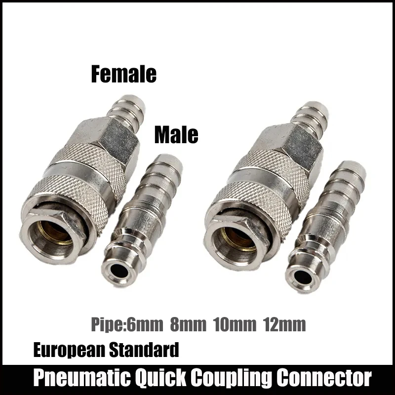 

Pneumatic Fitting Air Line Quick Coupling Connector Coupler Adapter For Air Compressor Hose Barb 6mm 8mm 10mm 12mm