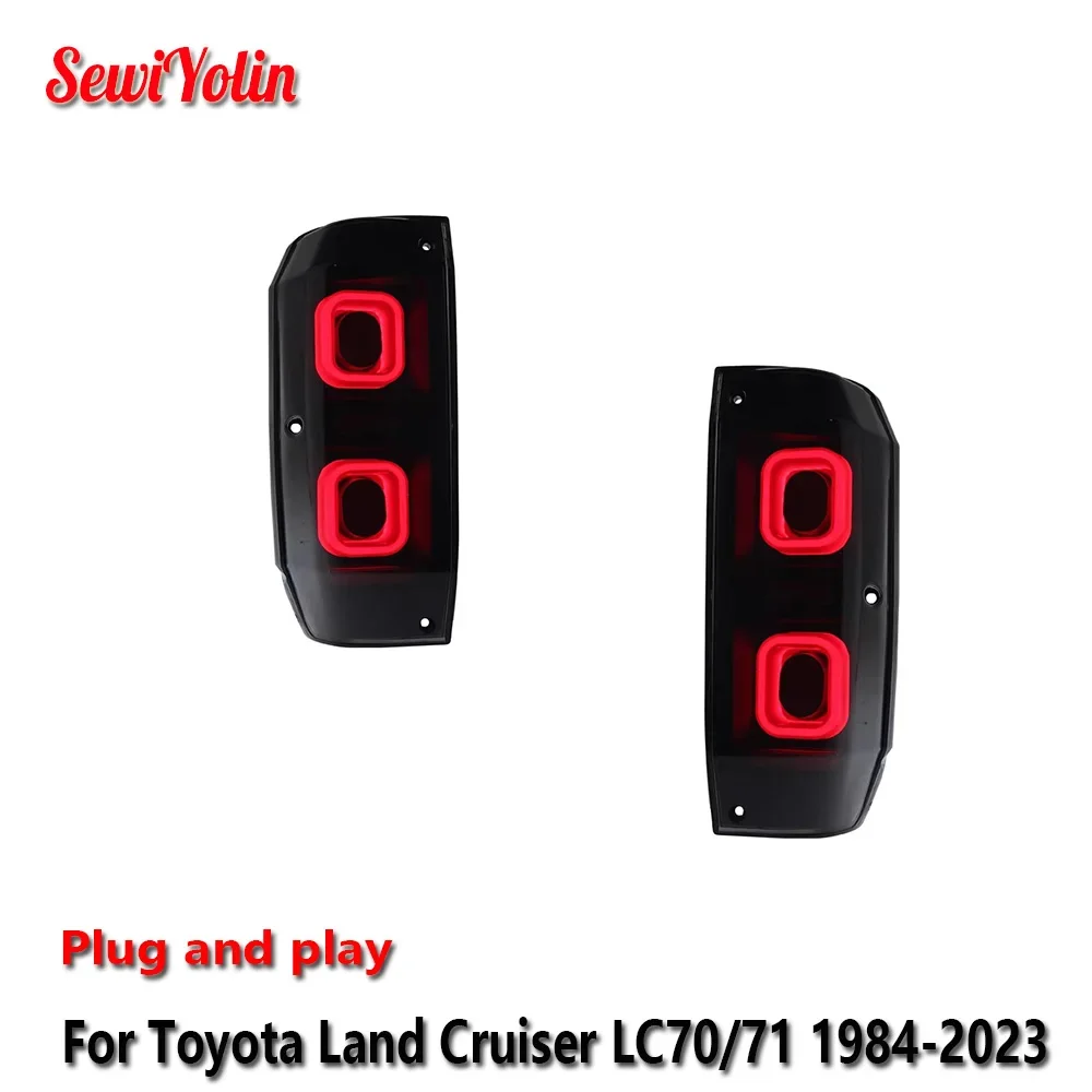 

Car LED Tail Light Accessories For Toyota Land Cruiser LC70/71 1984-2023 Auto Rear Fog DRL Brake Turn Signal Lamp Plug and Play