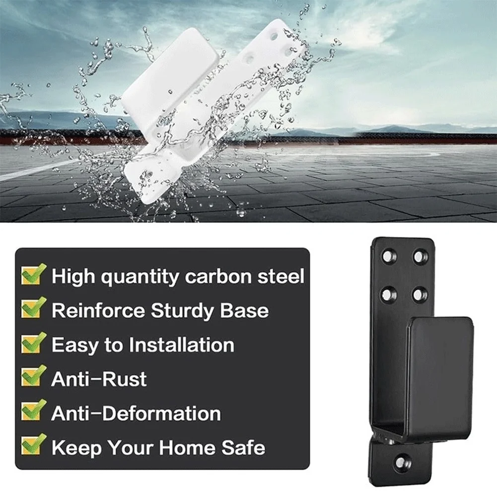 

Heavy Duty Safety Bar Bracket 4mm Steel Door Latch For 2x4 Lumber Home Security Gate Barrier Garage Shed Warehouse