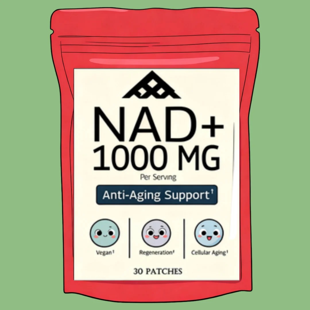 NAD+ Transdermal Patches with Resveratrol, Quercetin - Cellular Energy & Repair, Healthy Aging Antienvejecimiento 30 Patches