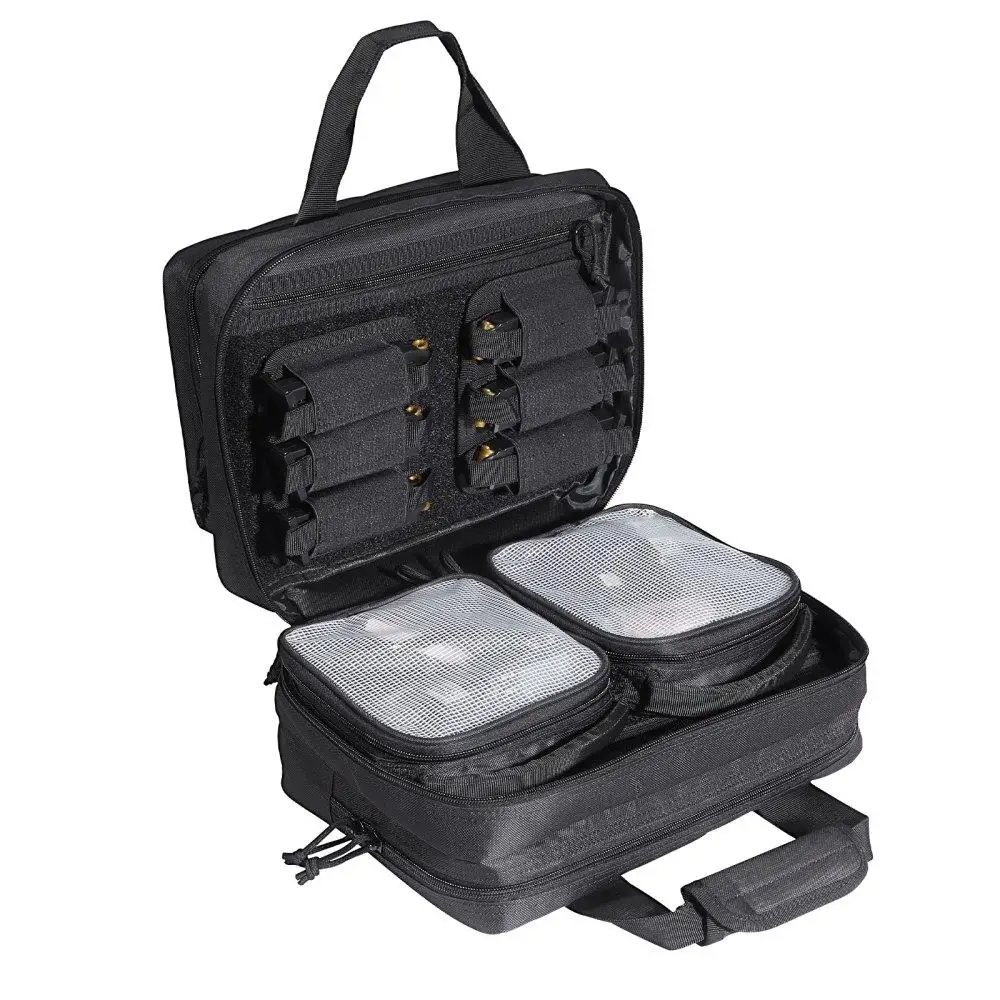 

Tactical Pistol Backpack with 2 Pistol Cases and 6x Slots for shooting and