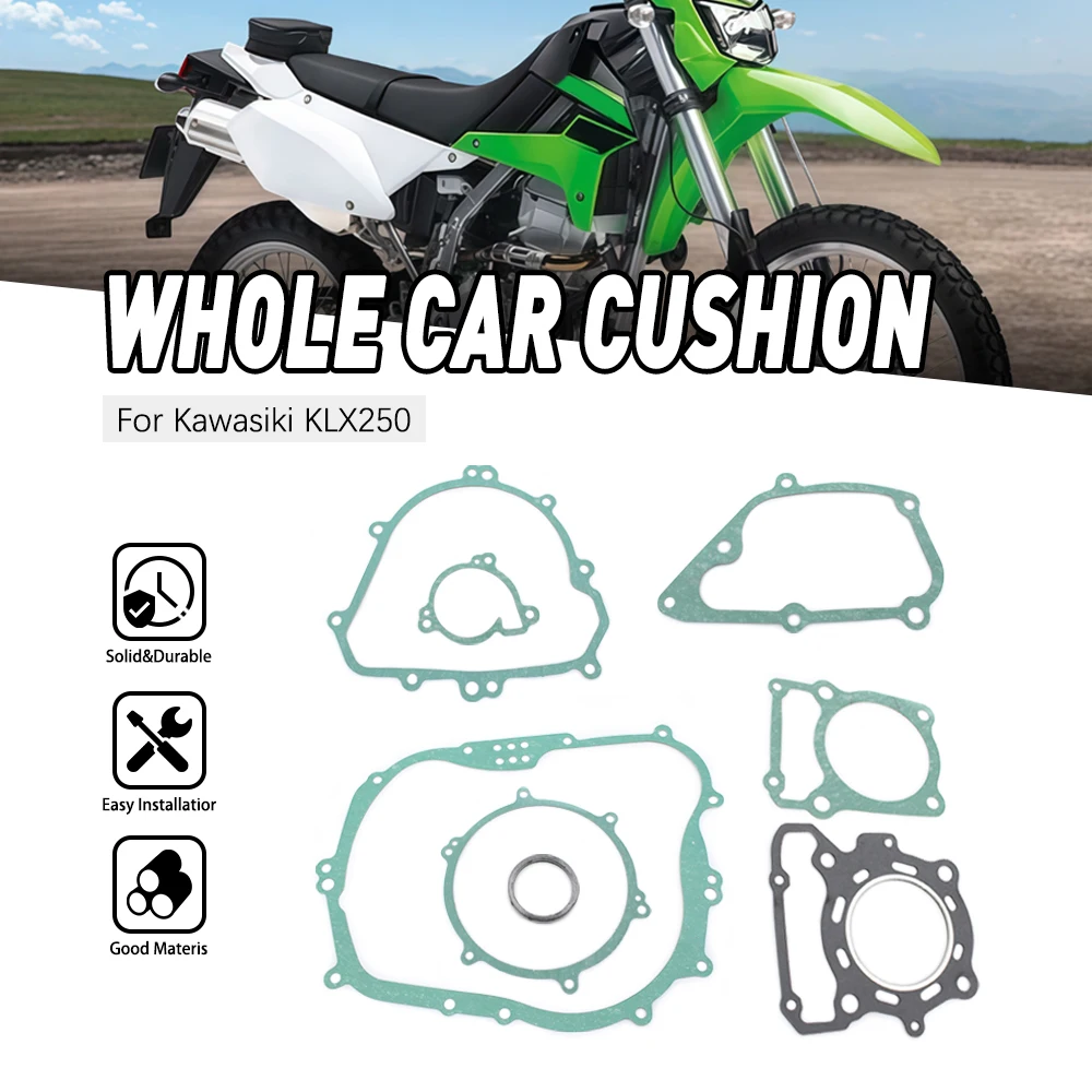 

Motorcycle Engine Crankcase Clutch Covers Cylinder Gasket For Kawasaki KLX250 18-20 KLX250R 94-96 KLX250S 06-07 KLX250SF