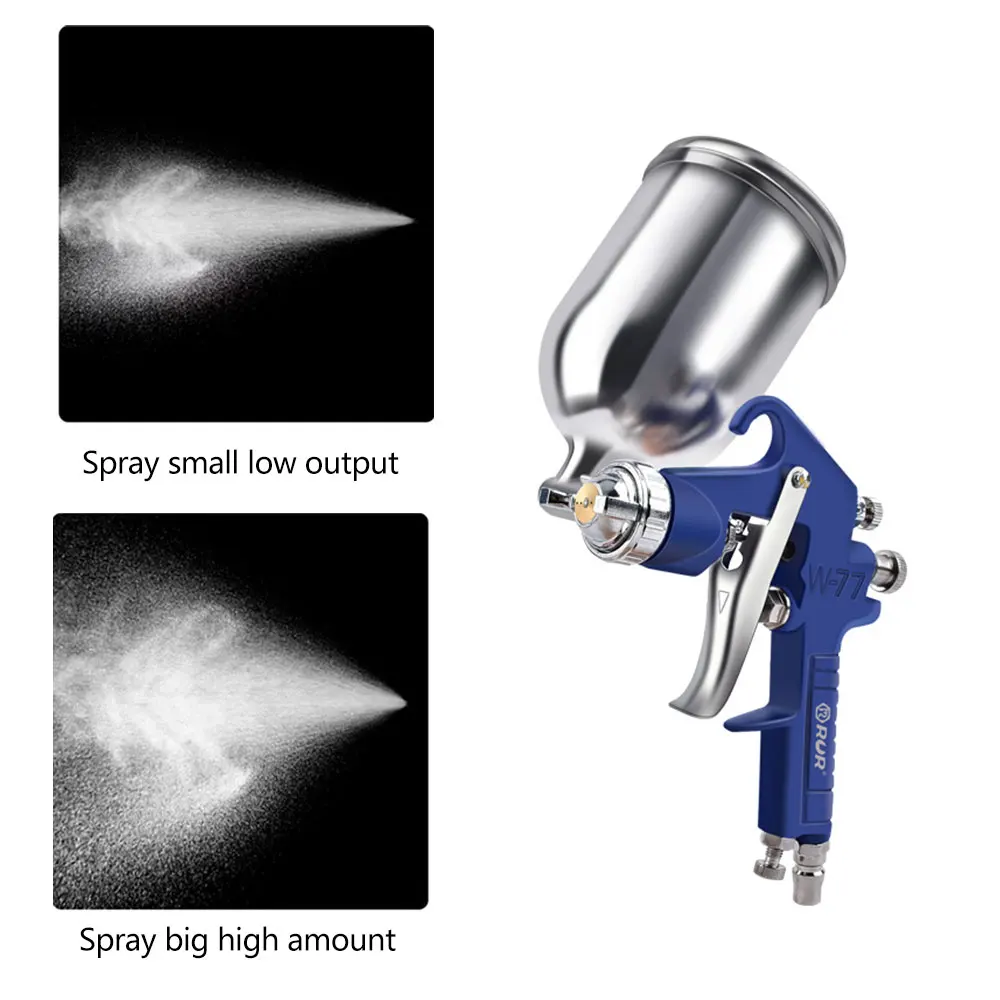 1Pc Mini Paint Air Spray Gun1.5mm 2.5mm Atomizing Nozzle Air Sprayer Atomizer Airbrush Alloy Leather Painting Tool With400ml Cup