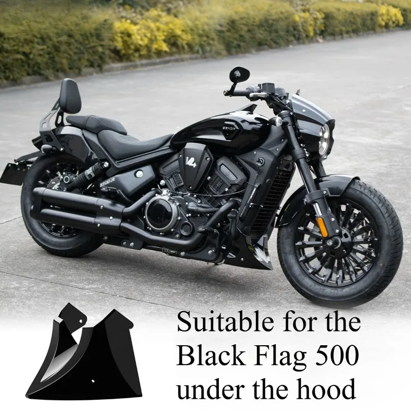 Lower Fairing Belly Pan Decorative Cover Bottom Protector for Benda Black Flag 500, Direct Fit No‑Modification Installation