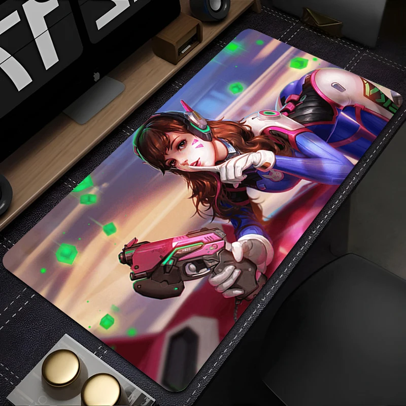 

Overwatch Dva Pink Large Mouse Pad Anime Girl Mousepad PC Game Kawaii Carpet Laptop Office Soft Desk Mat XXL Anti Slip Mausepad