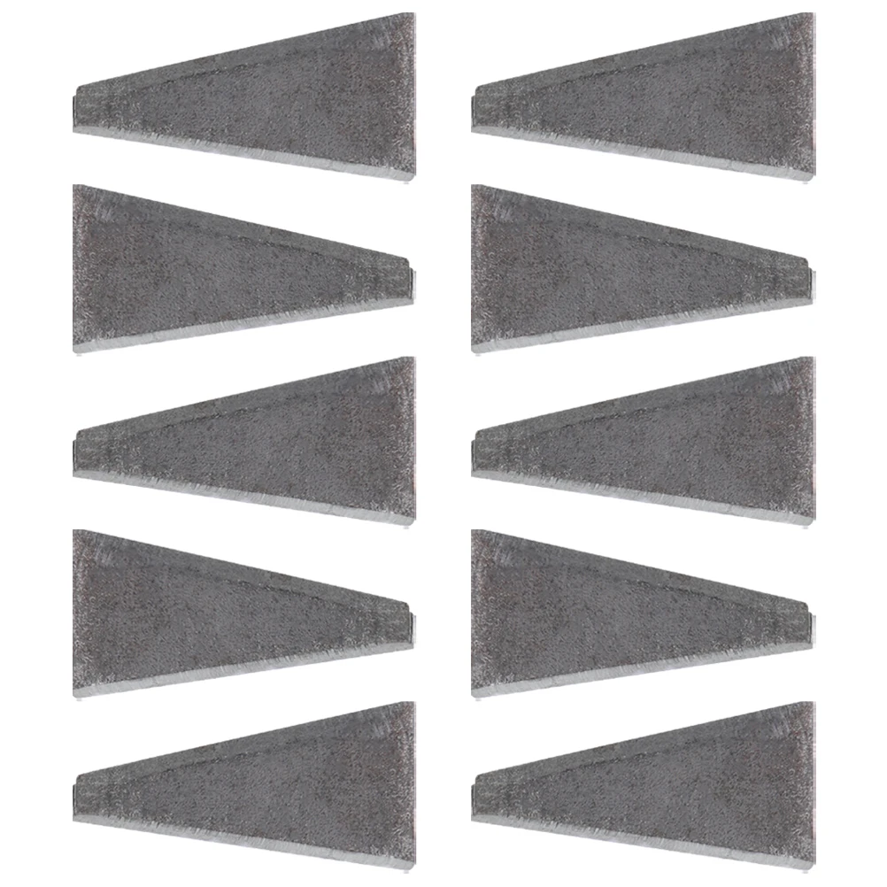 

10 Triangle Steel Wedges for Hammer Axe Reinforcement Durable Carbon Metal Tool Splitting Felling Repair Practical Home Outdoor