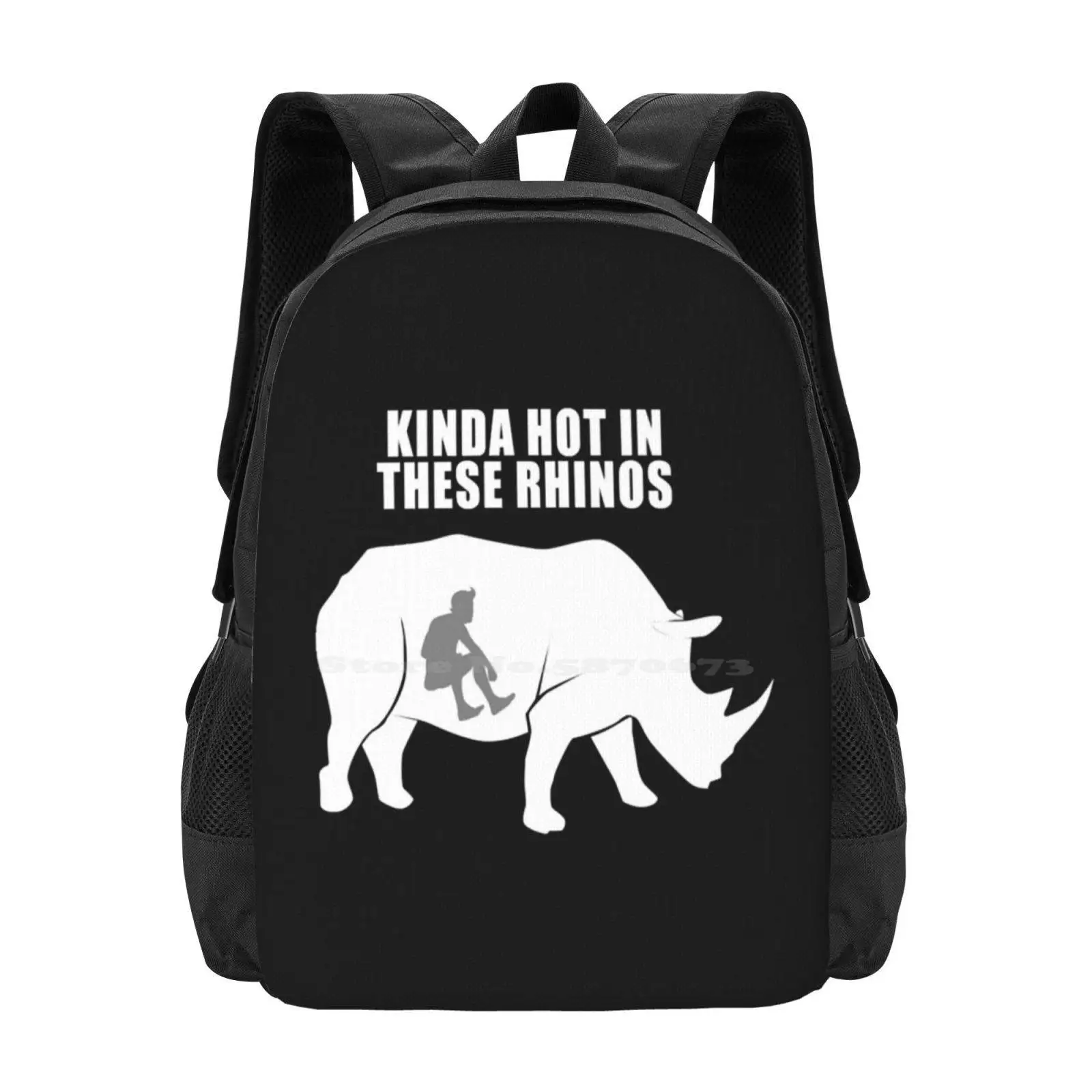 Kinda Hot In These Rhinos Pattern Design Bagpack School Bags Ace Ventura 90S Africa Animal Best Seller Heat Hot Jim Carrey