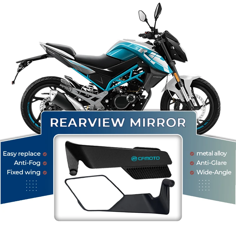 

Durable Alloy Folding Wind Wing Motorcycle Rear View Mirror For CFMOTO 400NK 650NK 400GT 650TR-G 650MT CF500 CF600 X5