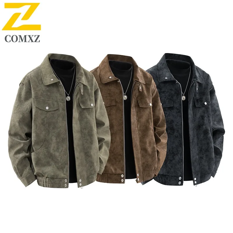 

COMXZ Chaqueta 2025 Breathable Lightweight Windproof Outdoor Hiking Travel Multi Pocket Jacket Leisure Man Clothes Jackets