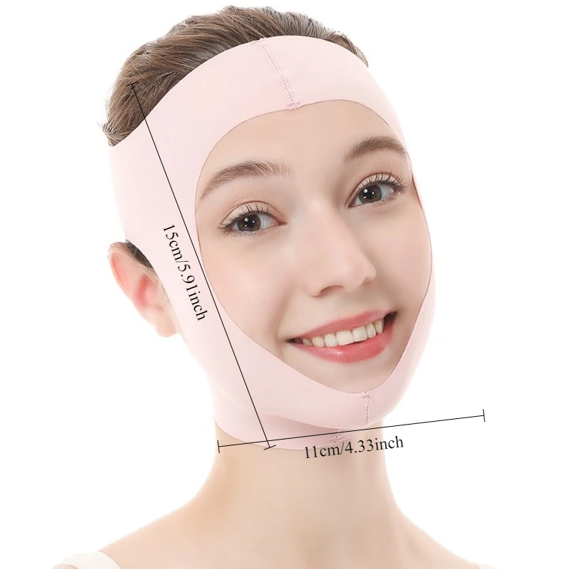 페이스 슬리밍 스트랩 이중 턱 리프트 감소 V 페이스 스티커 페이스 스트랩 벨트 마스크 리프트 타원형 마스크 용 붕대 방지