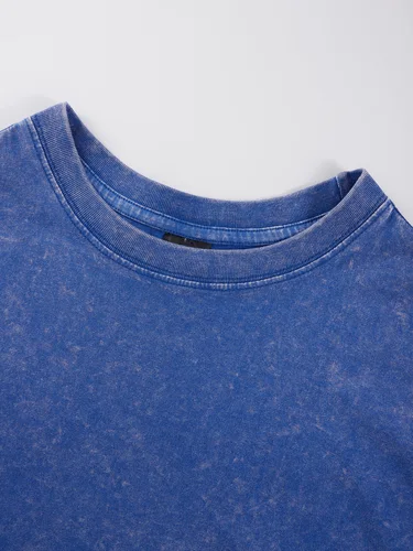 Imagen 2 del producto Camisetas laadas con estampado de dragón para hombre, Camiseta informal de algodón, Top suave y holgado, ropa que combina con todo, una persona montando un fuego