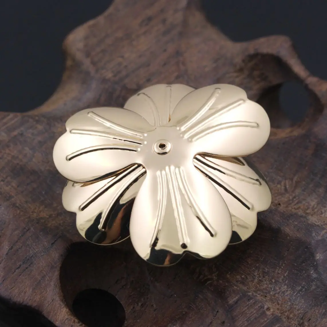 6pcs 40mm Brass Casted Lotus Flower Pendant Beads Caps Decoration Stamping Quality DIY Bridal Wedding Jewelry Accessories