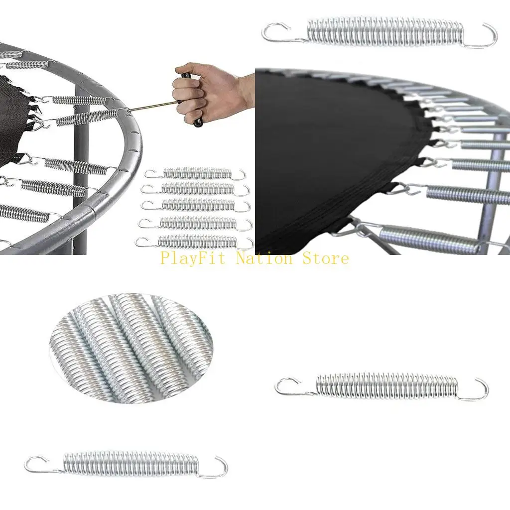 

242F Replacement Trampoline Spring High Durability Trampoline Parts Tapered Design Silver Trampoline Spring
