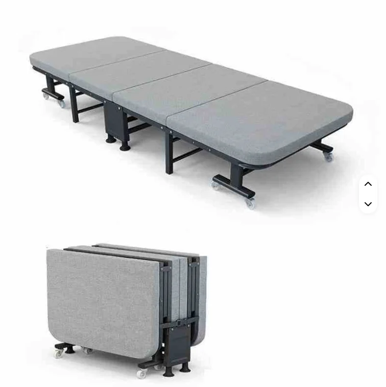 

Hospital CompanionSingle Outdoor Folding Office Nap Bed Tri-Fold Office Folding Bed for Napping or Camping Sun Lounger