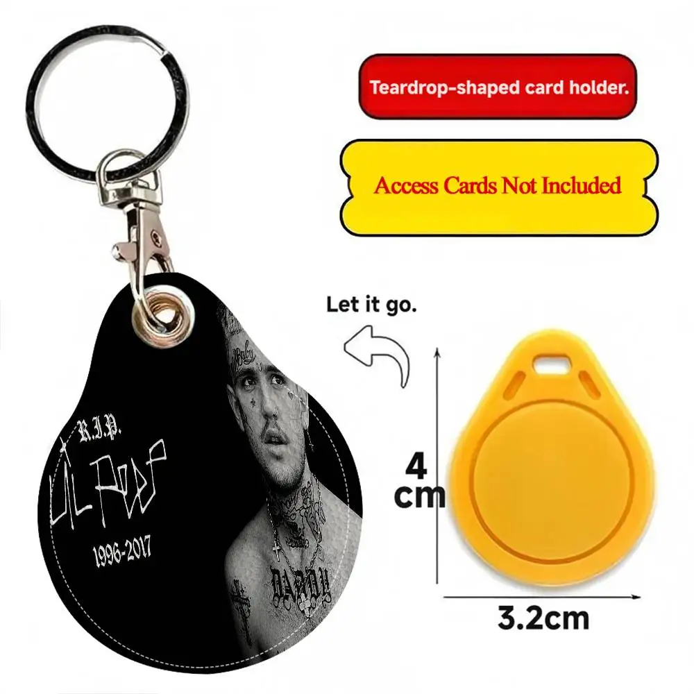 L-Lil P-Peep المفاتيح الوصول حافظة للبطاقات مفتاح العلامة حلقة حامل بطاقة جلدية المفاتيح حلقة رئيسية قفل الباب الوصول العلامات #6