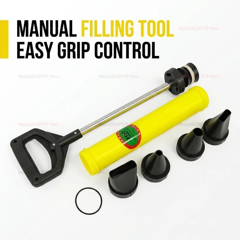 Concrete Gun Grouting Gun Mortar Caulking Applicator Cement Filling Tool with 3 Nozzles Concrete Repair DIY Construction Tool