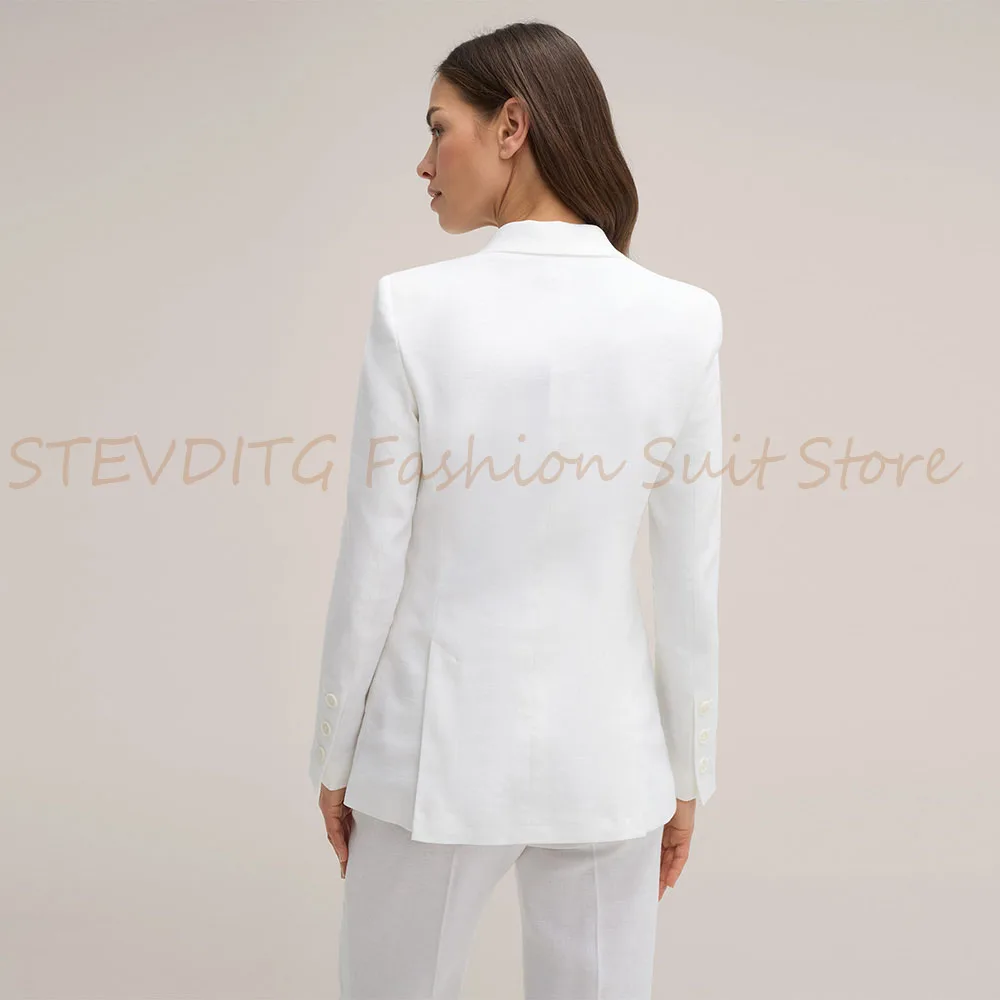 New in Matching Women's Suit Sets One Button Peak Lapel Jacket Pants Sets Formal Office Banquet Business Wedding Female Clothing