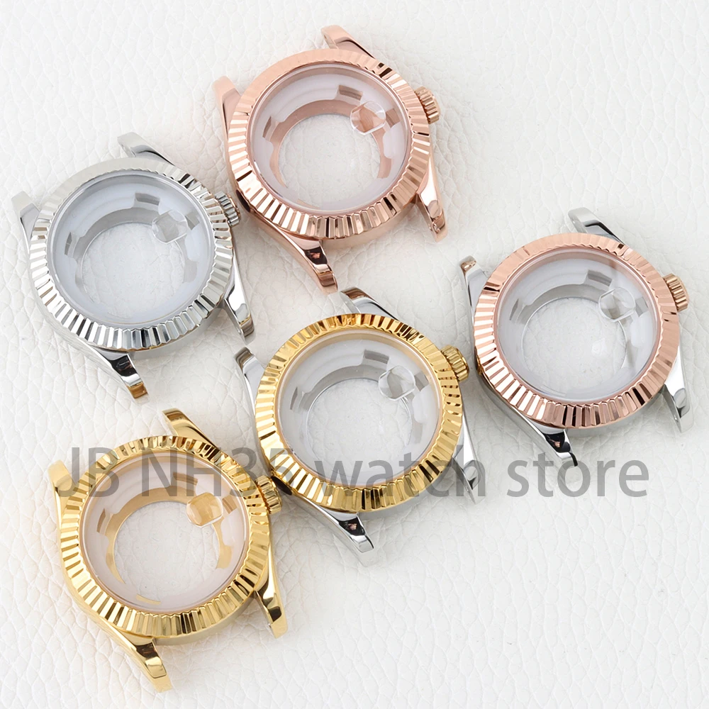 

33mm NH05 Watch Case Stainless Steel Sapphire Glass for DATEJUST NH05/NH06 Automatic Movement 25mm Dial 10ATM Waterproof Case