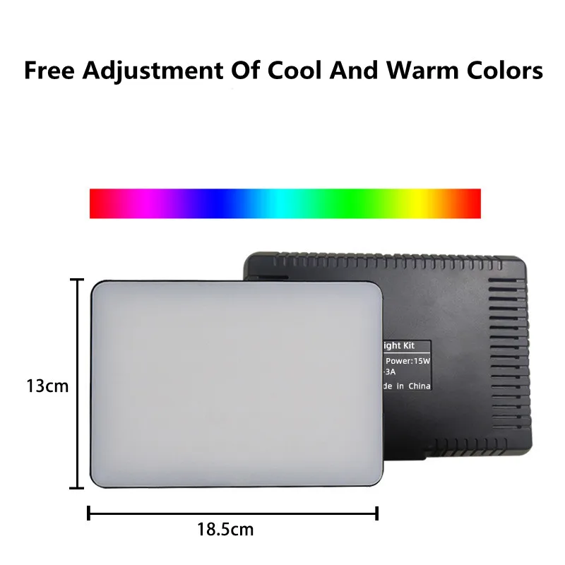 RGB Video Light LED Camera Light Full Color 3200-5600K Video Panel Light USB Optional Tripod Stand For Video Conference Lighting