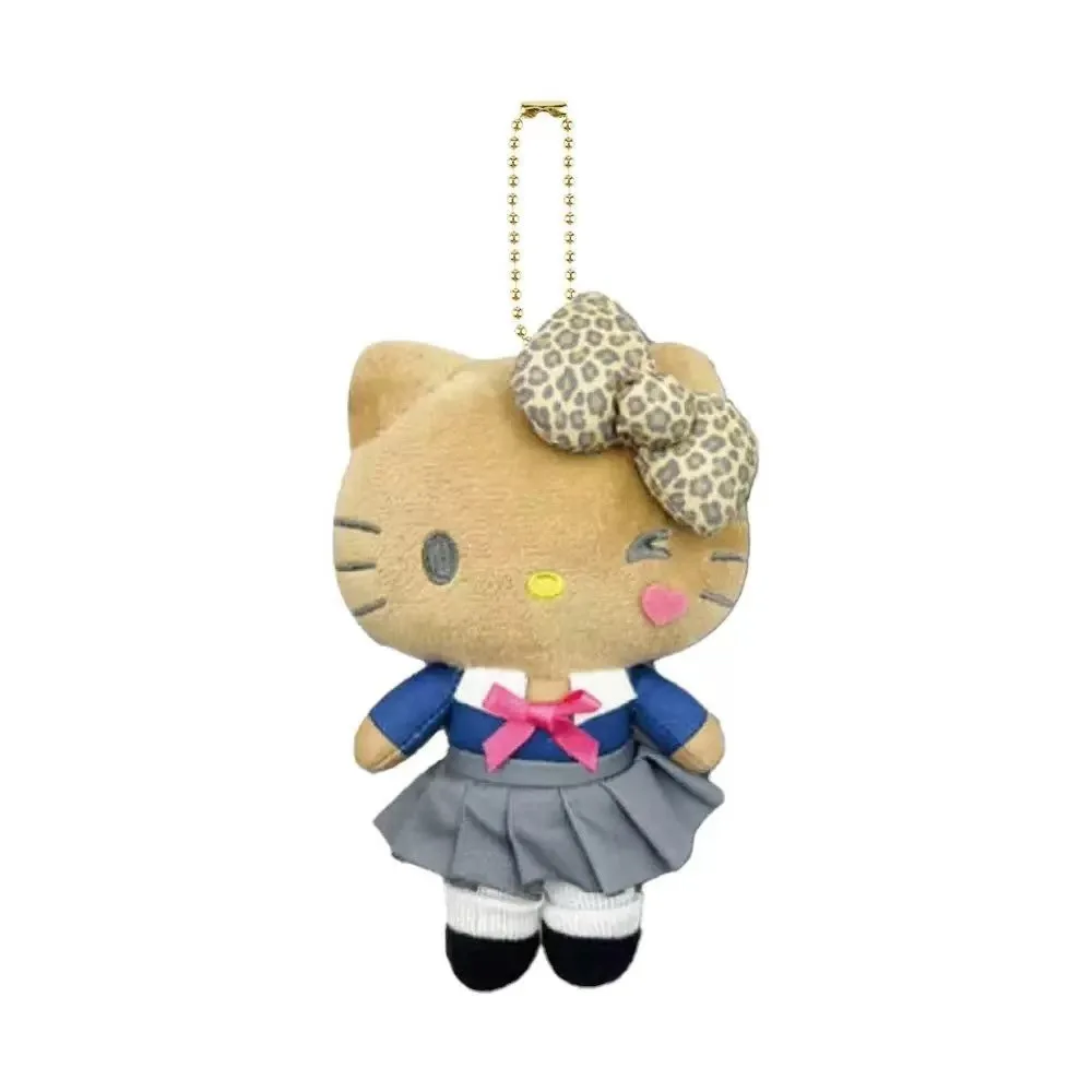 Hello Kitty Cartoon Uniform Hot Girl Kt Plush Doll Pendant Anime Girly Heart Cute Plush Keychain Girls Gift