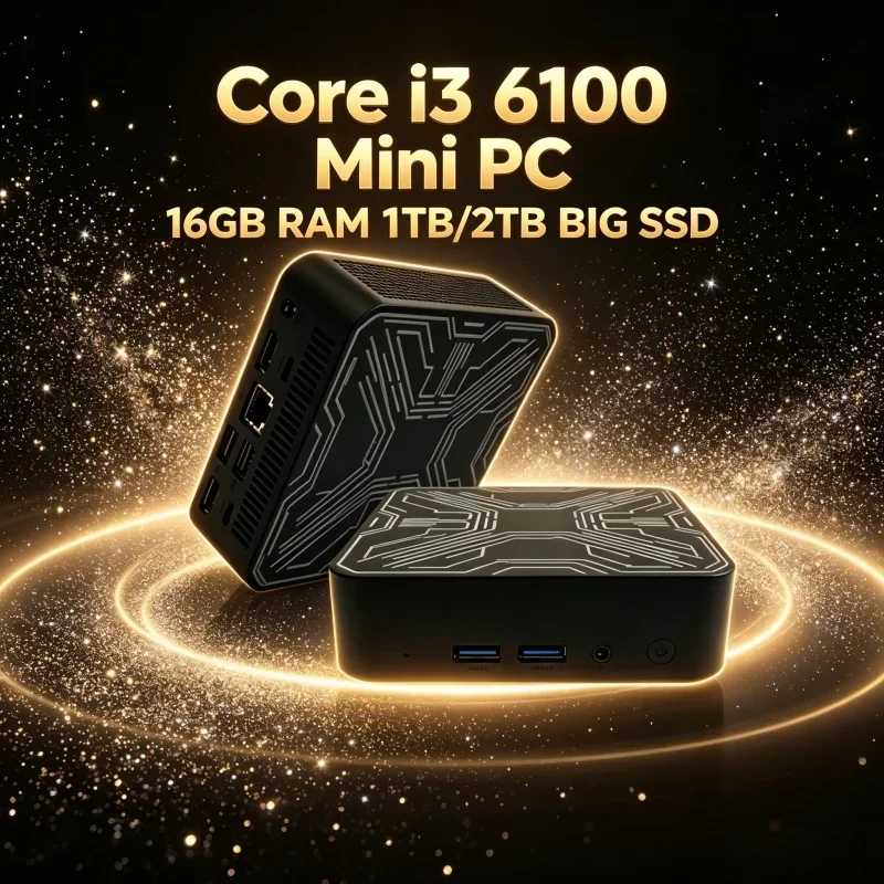 Arrival 2026 Core  i3 6100  BT5.2 WiFi6 Portable Mini PC Computer16GB RAM 1TB/2TB BIG SSD Gaming Computer  office Desktop