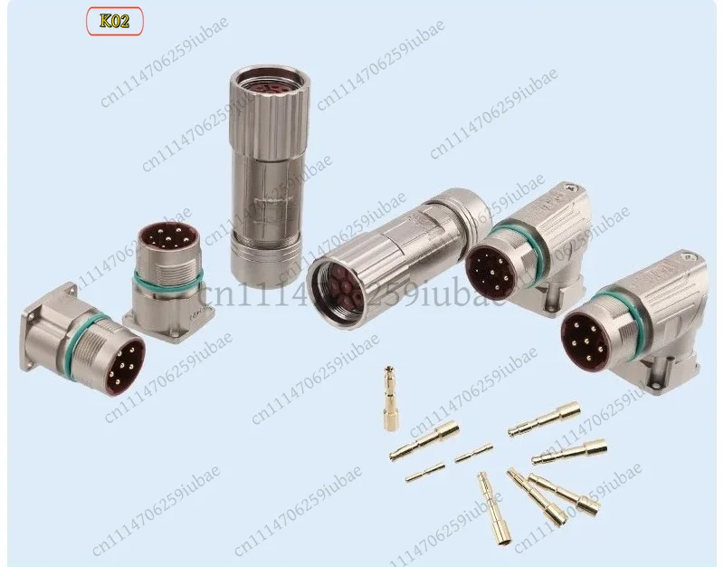BK M23 M923 6-8Pin Servo Motor Encoder Male Female Aviation Connector IP67 Power Signal Adapter, Replacement Parts