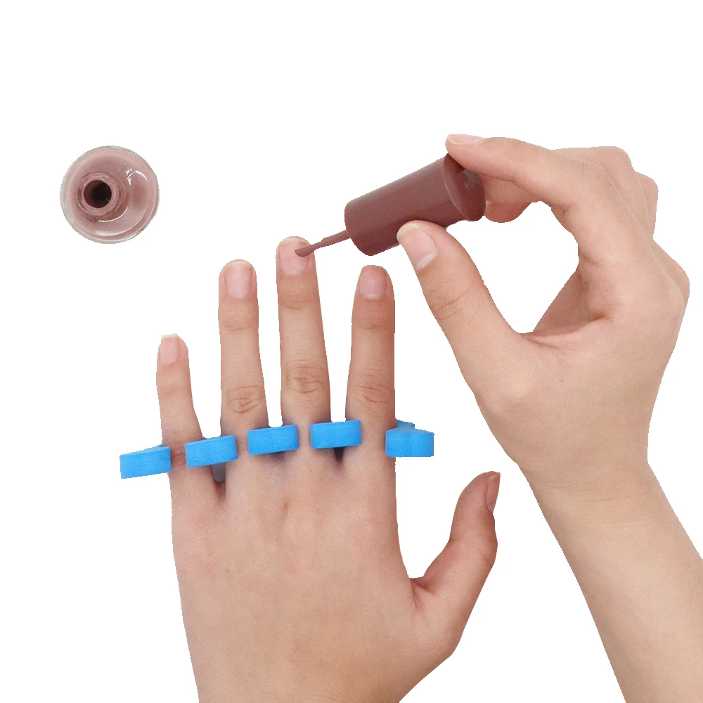 5 쌍 다채로운 EVA 네일 아트 발가락 분리기 네일 용품 자란 발톱 치료 장치 발가락 교정 발 손가락 구분 기호