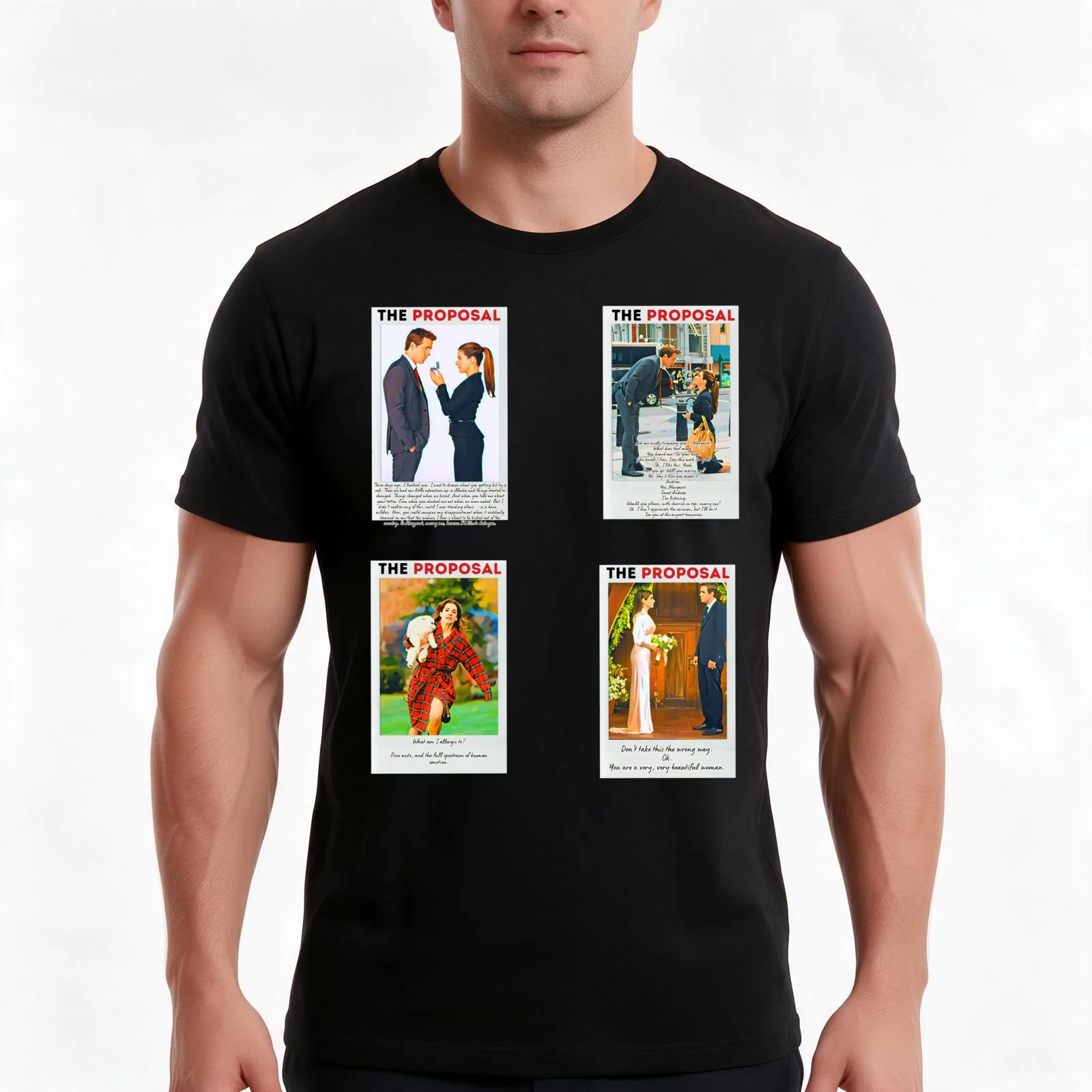 The Proposal Movie Sticker Set / T Shirt T-Shirt, Summer Casual Cotton Tee, Oversized Streetwear Tops, Vintage Graphic Print