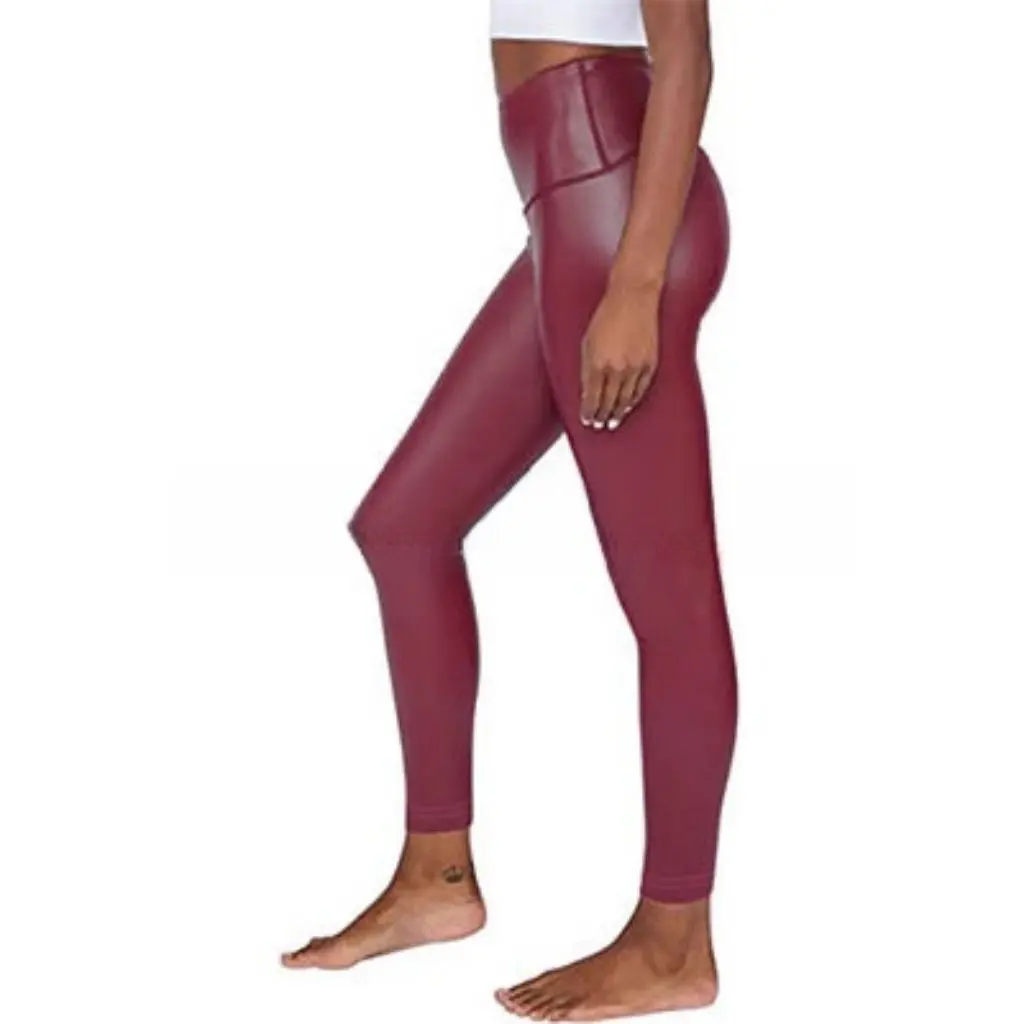 Elegante magro cor sólida leggings estilo europeu americano moda desejo bottoms calças de cintura alta feminina