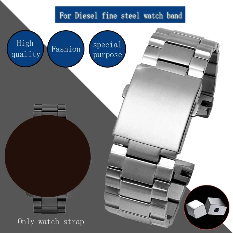 

26MM High Quality For Diesel Sturdy Selected Stainless Steel Watch Strap DZ4318 4323 4283 4309 Solid Watch band For Men Bracelet