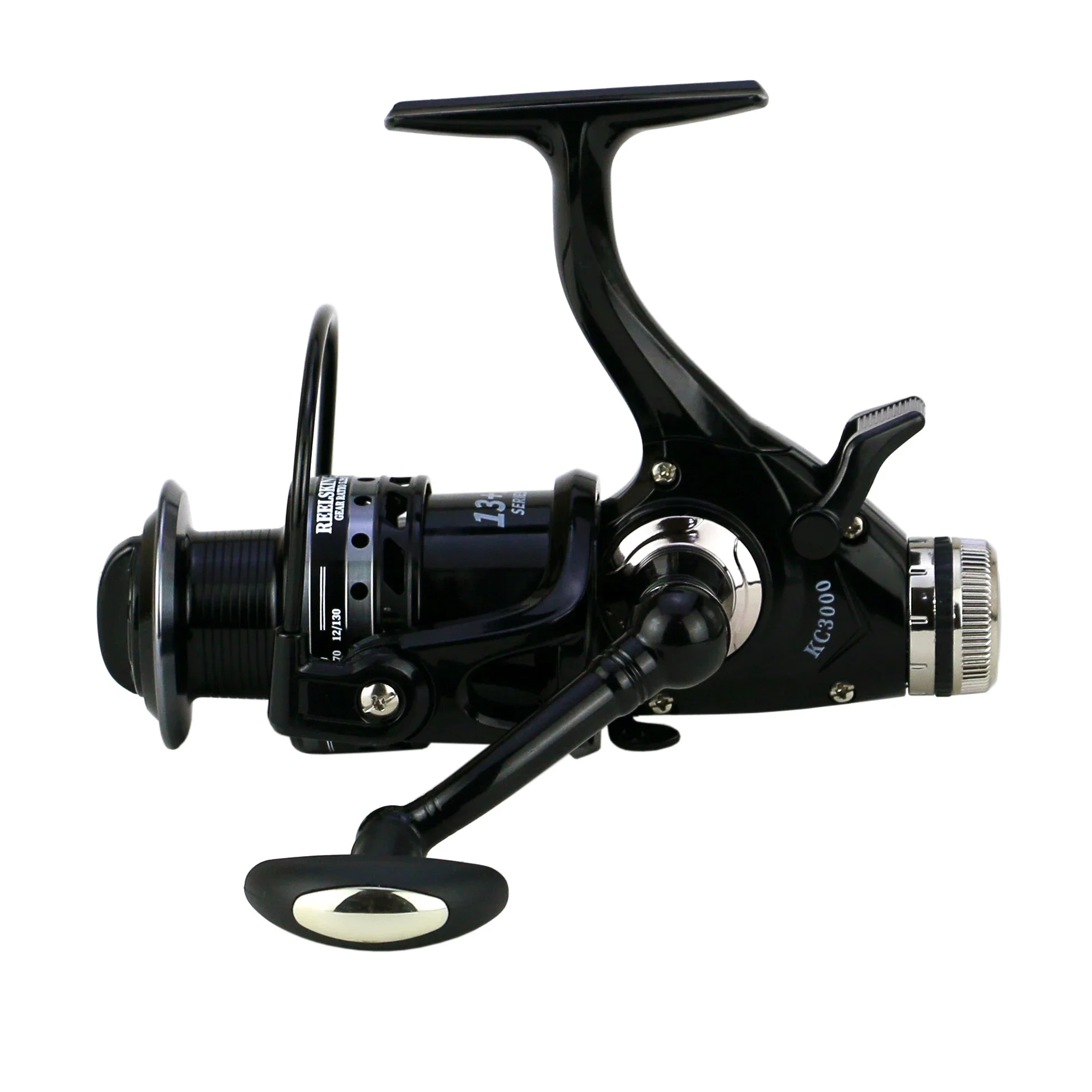 Imagem -03 - Metal Spool Carretel de Pesca com Freio Duplo Baitcasting Reel Roda Girando Ferramentas de Pesca 13 Mais 1bb 5.2:1 Relação de Engrenagens