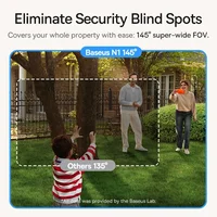 Baseus Security Protection Outdoor Camera N1 Series 2K 2-Cam Kit Wireless Home Security 210-Day Battery Life HomeKit 16TB Memory 3
