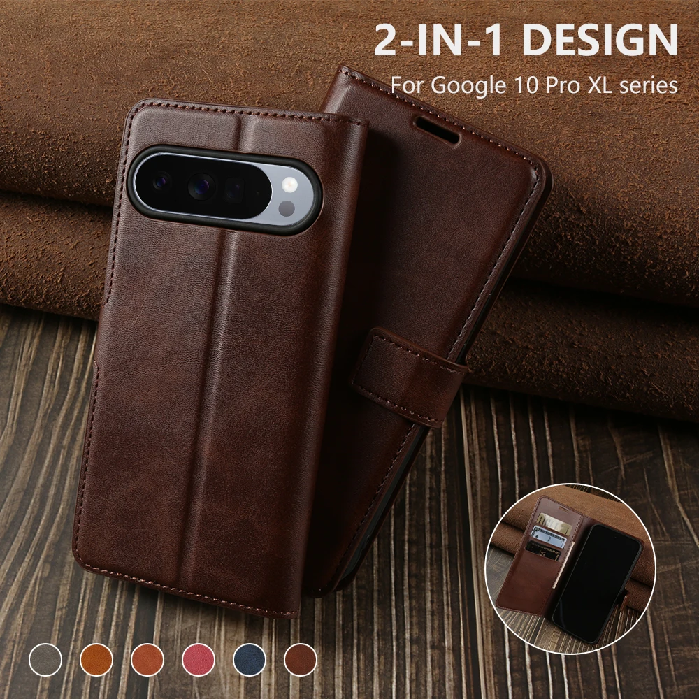 

for Google Pixel 10 9 8 7 6 Pro XL 9A 8A 7A 6A Luxury Leather Phone Case for Google Pixel 10 Pro XL Credit Card Wallet Cover