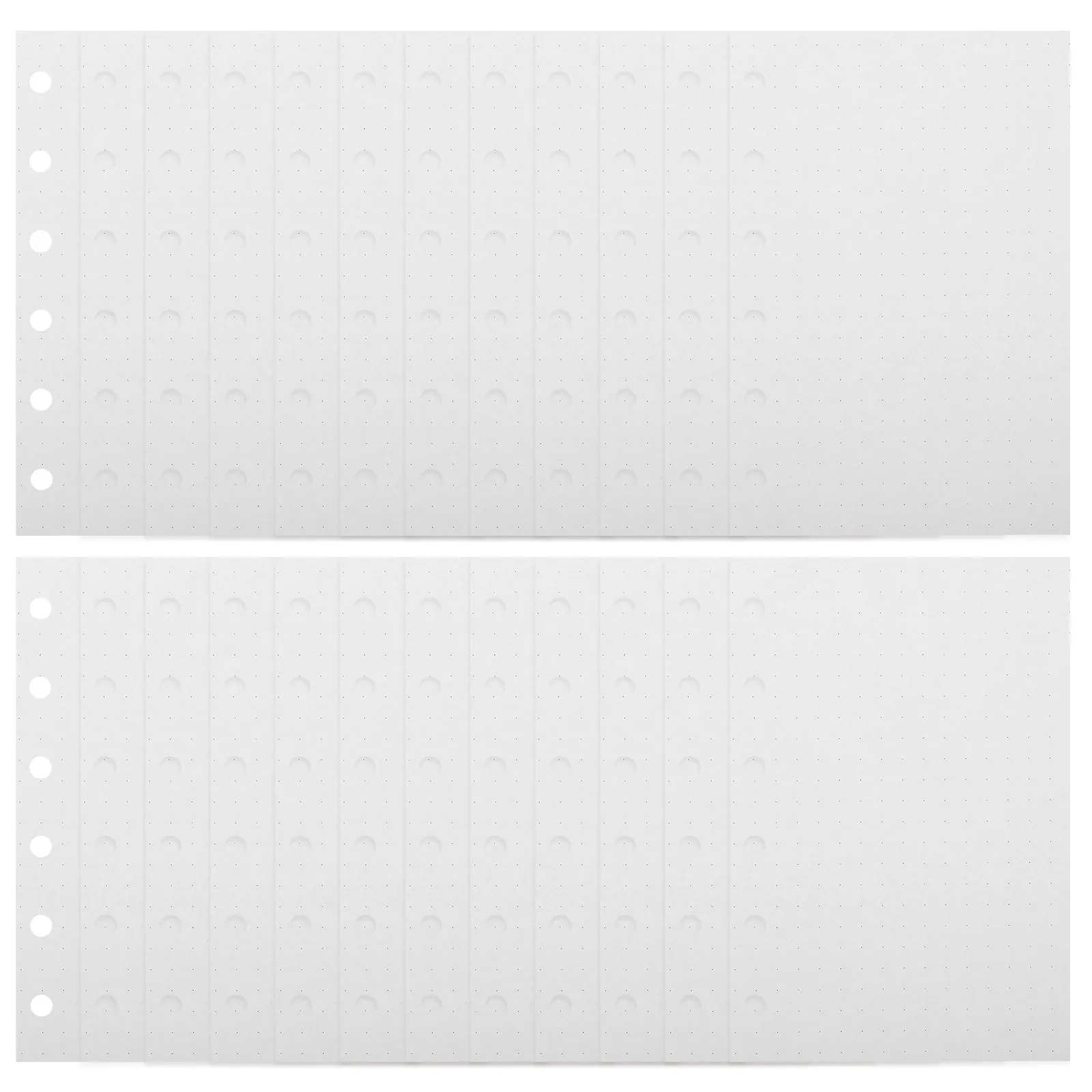 

480 листов бумаги формата А7 для блокнота с точечной разметкой, вставки для 6-кольцевого переплета, совместимые сменные листы для планирования