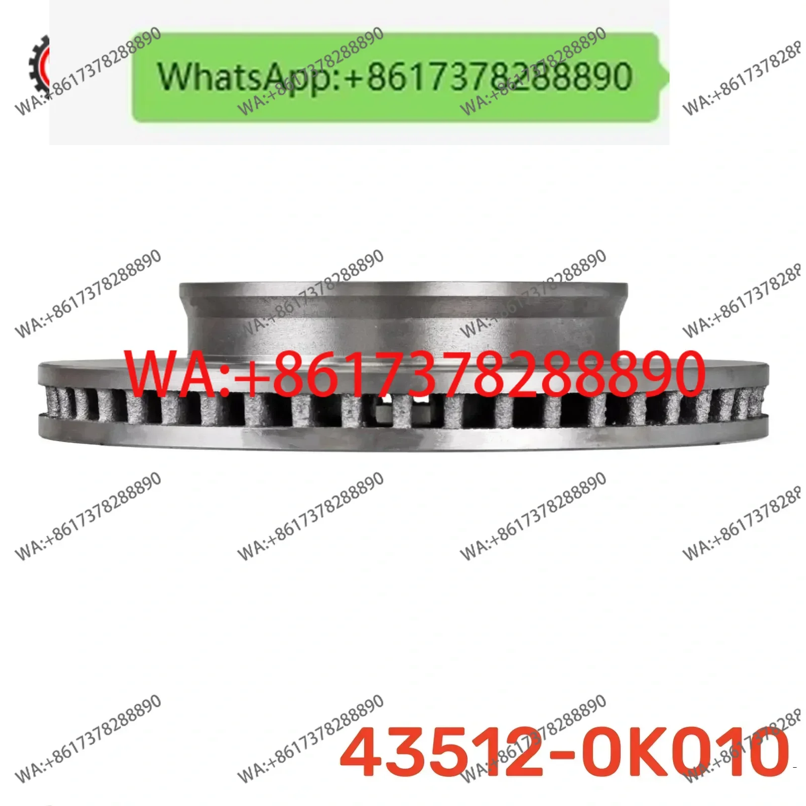 قطع غيار السيارات لاقط 1TR 2TR 1KD 2KD 5L قرص الفرامل لوحة الدوار قرص الفرامل الأمامية لـ KUN15 43512-0K010 #2