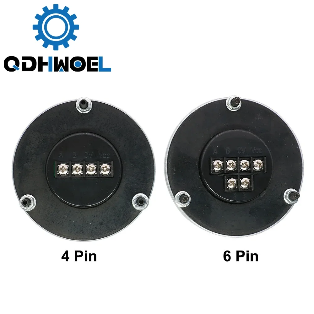 QDHWOEL CNC Pulser Handwheel 5V 6pin Pulse 100 Manual Pulse Generator Hand Wheel CNC Machine 60mm Rotary Encoder