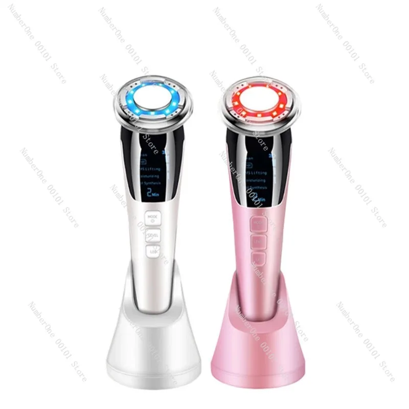 Home Beauty Device Microcurrent Facial Lifting Tightening Massager Hot Cold Photon Light Therapy Skin Care Import Machine