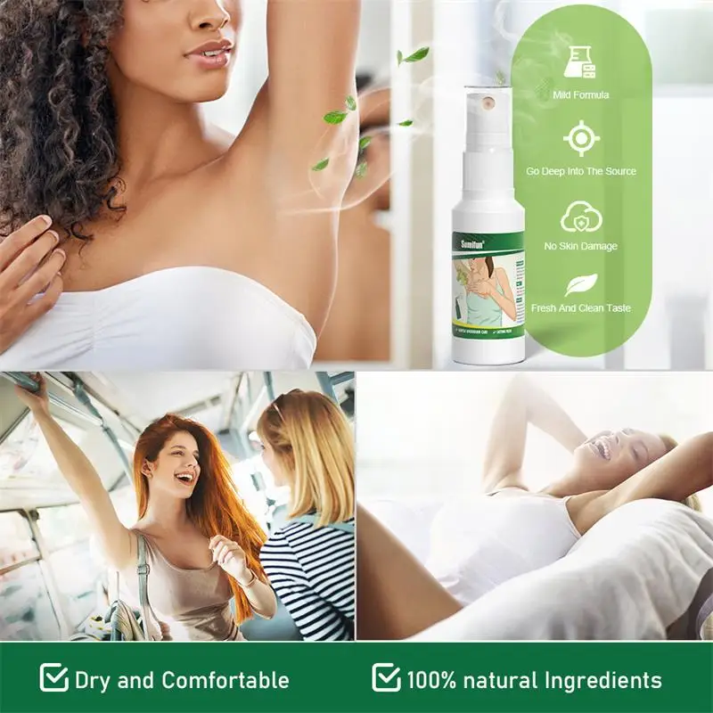 Body Underarm Odor Removal Spray Effective Remove Underarm Odor Refreshing  Sweat Deodorizer Antiperspirants Men Women Body Care