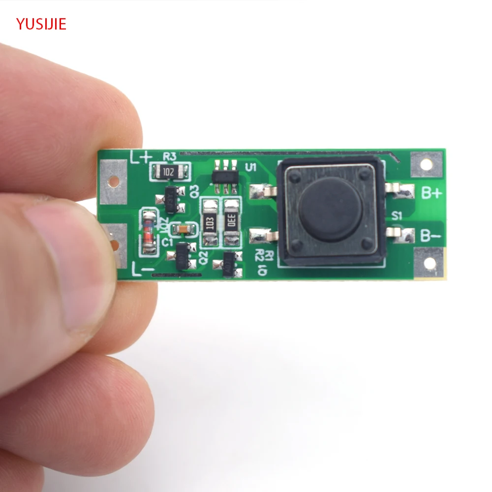 YUSIJIE-324 DIY flash LED module bicycle LED light flashlight PCBA 3-12V voltage LED control board button switch