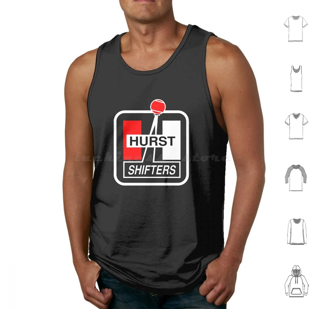 Hurst Shifters-Muscle Cars Tank Tops Print Cotton Hurst Shifters Classic Car Drag Racing Hurst Shifter America