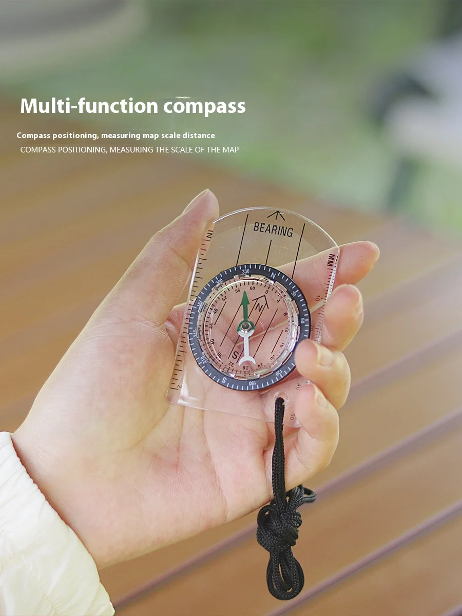 

Multifunctional Portable Compass Wilderness Survival Outdoor Equipment Professional Compass Map Scale Ruler Compass