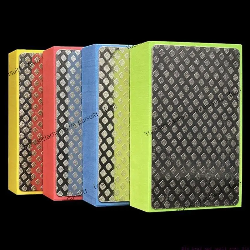 Diamond Hand Sanding Block for Metal Glass Tiles Ceramic Grinding Polishing Pad 90*60*30mm 60/100/200/400# Durable Abrasive