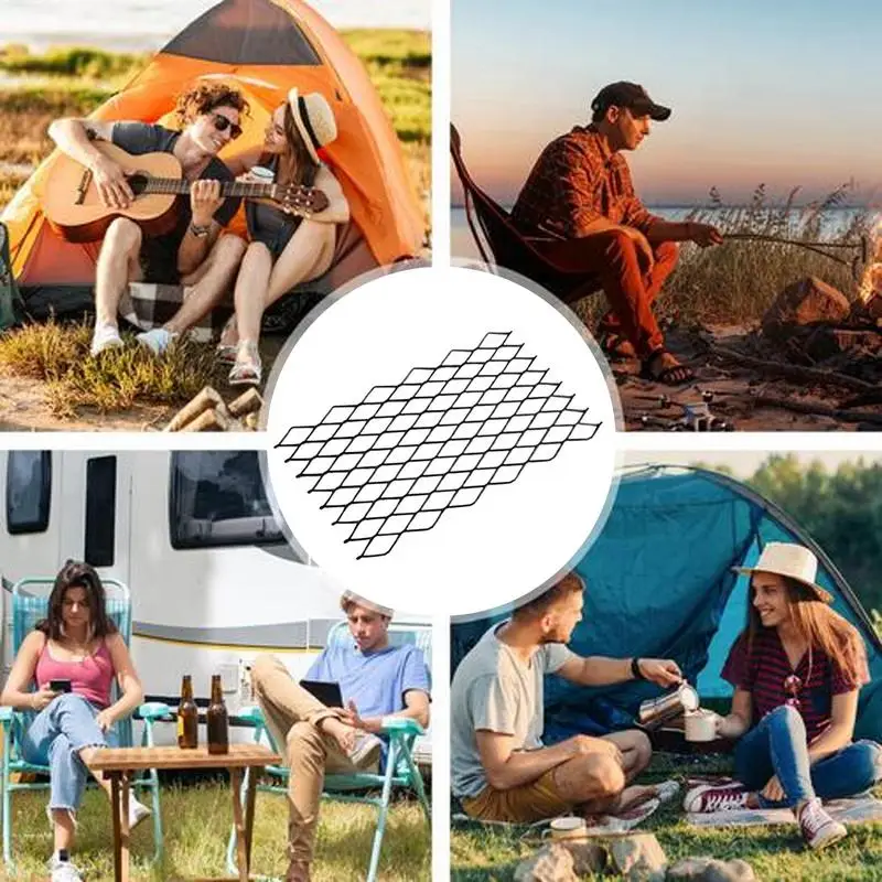 Fire Grates For Fireplace Heavy Duty Steel Mesh Screen Log Grate Heat Resistant Sturdy Log Holder Fire Grates For Family