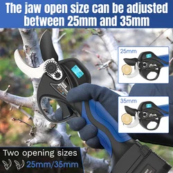 35MM 16.8V Cordless Electric Pruning Shears Cordless Branch Pruning Progressive Electric Pruner Efficient Fruit Tree