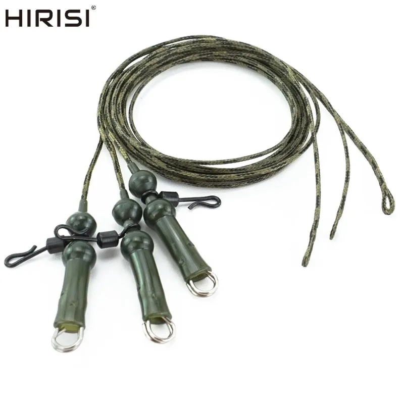 Hirisi Blitzverkauf 3-teiliges Karpfenangel-Set mit Bleikern-Helikopter-Rig Geflochtene Schnur Karpfenangel-Zubehör 68cm Länge