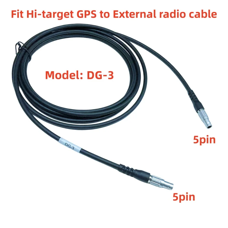 Data power cable DG-3 for Hi-Target GPS connect external Radio 5pin to 5pin