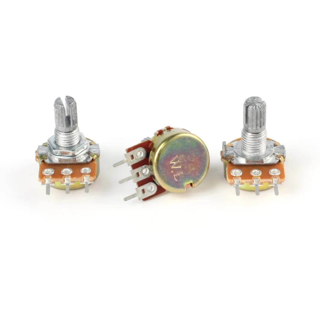 5 SZTUK/LOT Potencjometr pojedynczy typu WH148 z przełącznikiem 3PIN B1K 2K 5K 10K 20K 50K 100K 250K 500K 1M H=15MM 20MM Potencjometr — zdjęcie 7