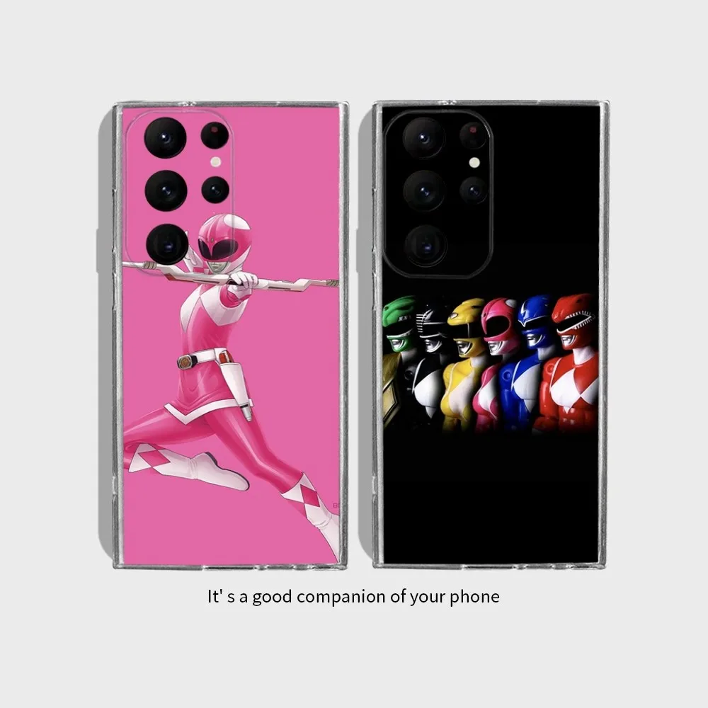 P-PowerS-COOL R-RangerS Phone Case for Samsung Galaxy S23 Ultra S22  Ultra S21 S20 5G Protective Silicone TPU Funda