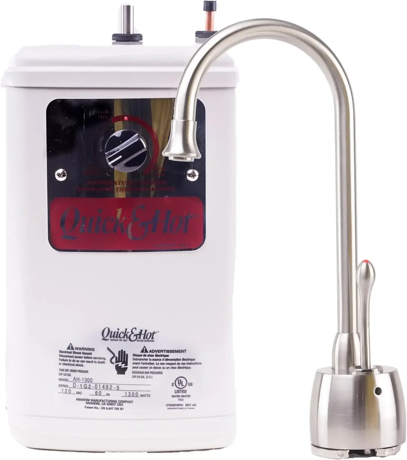 H711-U-SN Quick & Hot Water Dispenser Faucet & Tank - Satin Nickel,Medium